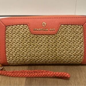 Spartina Sea Coral Bamboo Chic Zip Wallet